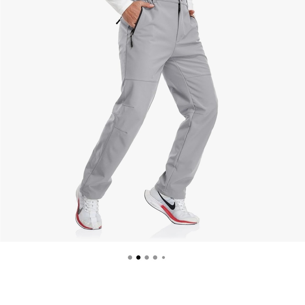 ROOEADFU MENS SKI PANTS US30. LIGHT GRAY.